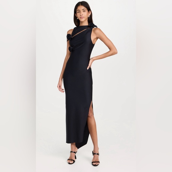 COPERNI ASYMMETRICAL FLOWER GOWN BLACK SIZE XS NEVER WORN WITH TAGS - Picture 6 of 6